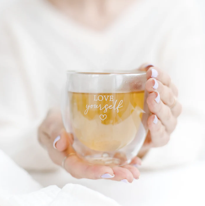 Doppelwandiges Glas *Love yourself* 250ml - 1