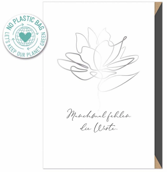 Karte mit Prägung *Seerose*