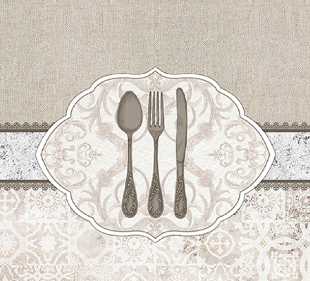 Serviette 33*33 *Cutlery*