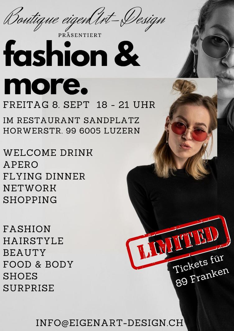 Fashion & More Event vom 8. September 23