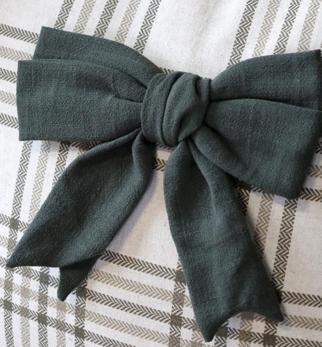 Kissenhülle mit Schleife *verte* - 0