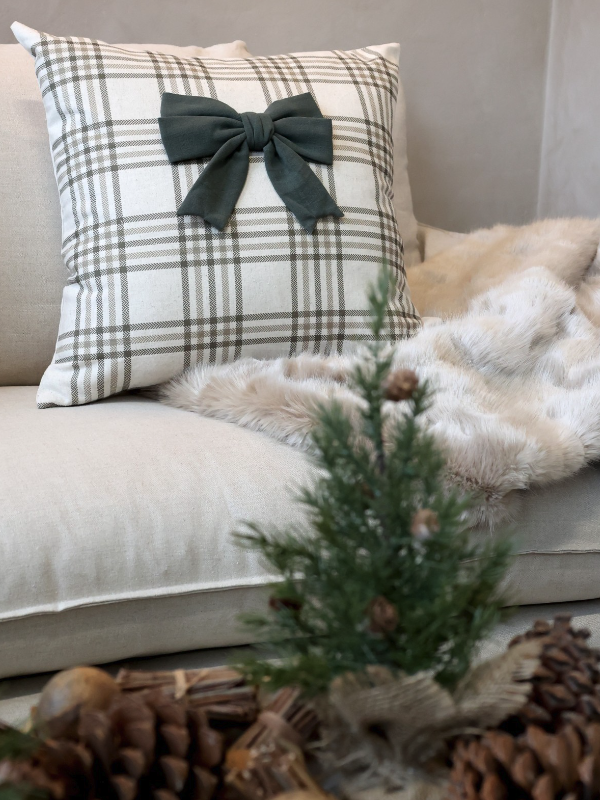 Kissenhülle mit Schleife *verte* - 1