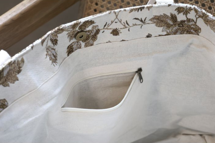 Shopper / Tasche mit Goldmuster - 4