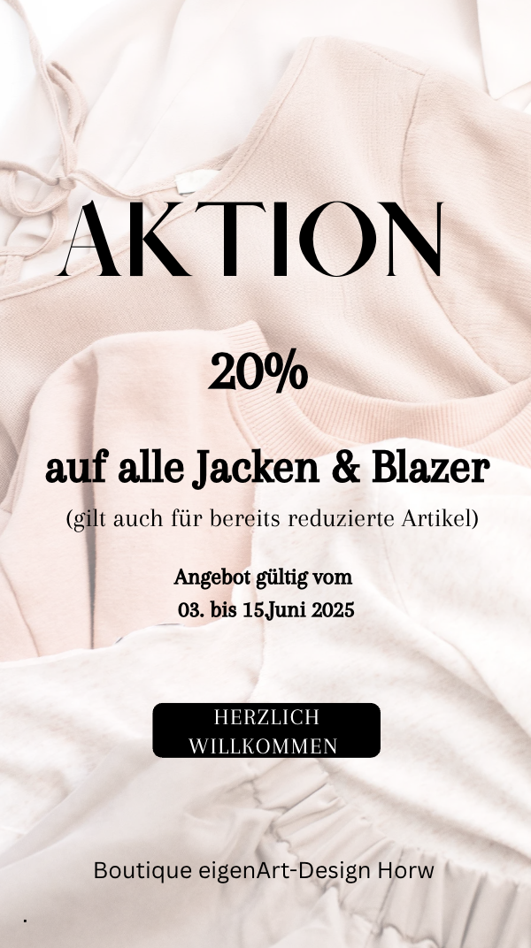 Aktion: 20% auf Jacken und Blazer