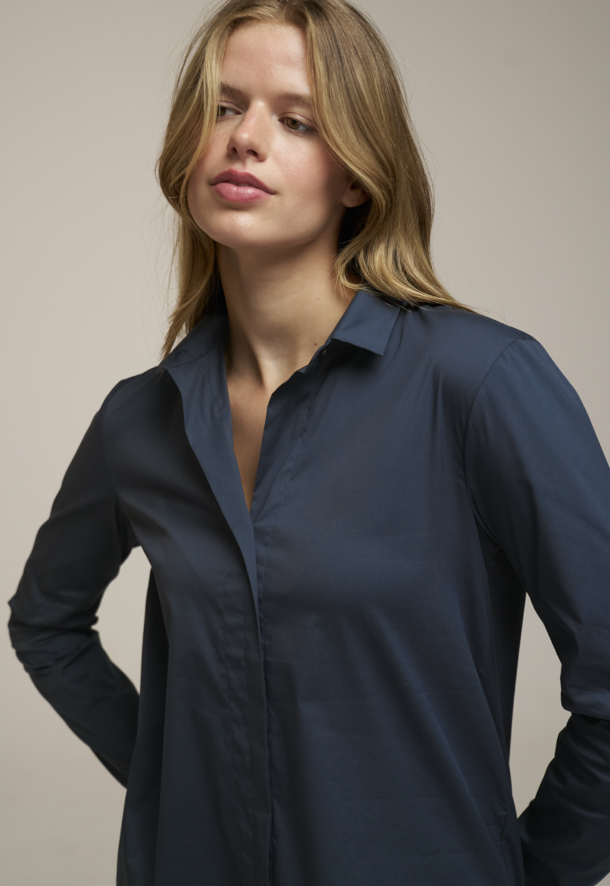 Baumwoll-Bluse *Juna* blau - 0