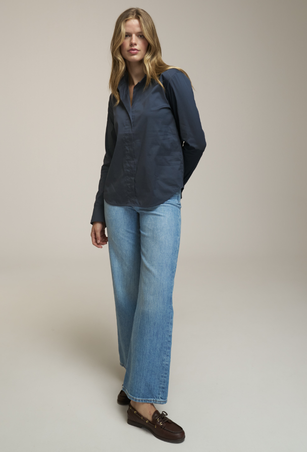Baumwoll-Bluse *Juna* blau - 2