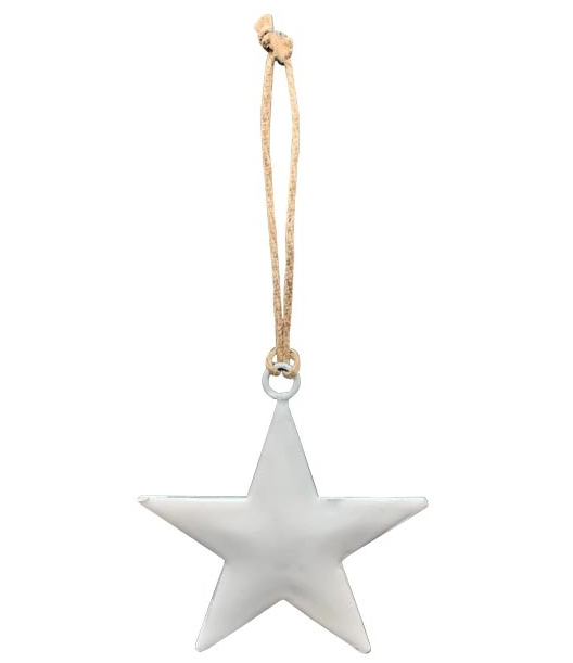 Anhänger Stern weiss 5cm