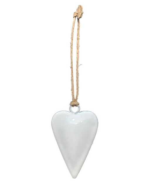 Anhänger Herz weiss 6 cm