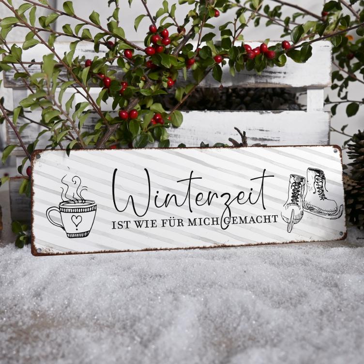 Textschild *Winterzeit*