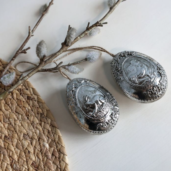 Osterei z. Hängen *Antique Motiv* im 2er Set