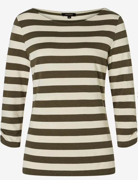 Streifen-Shirt *olive/ecru*