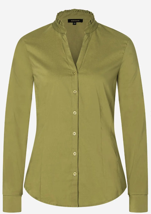 Baumwoll-Stretch-Bluse *soft moos green*