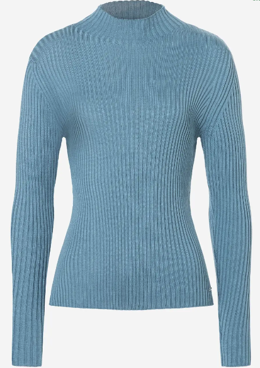 Rippstrick-Pullover greyblue - 0