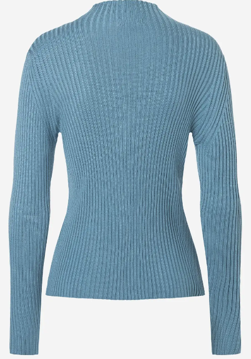 Rippstrick-Pullover greyblue - 2