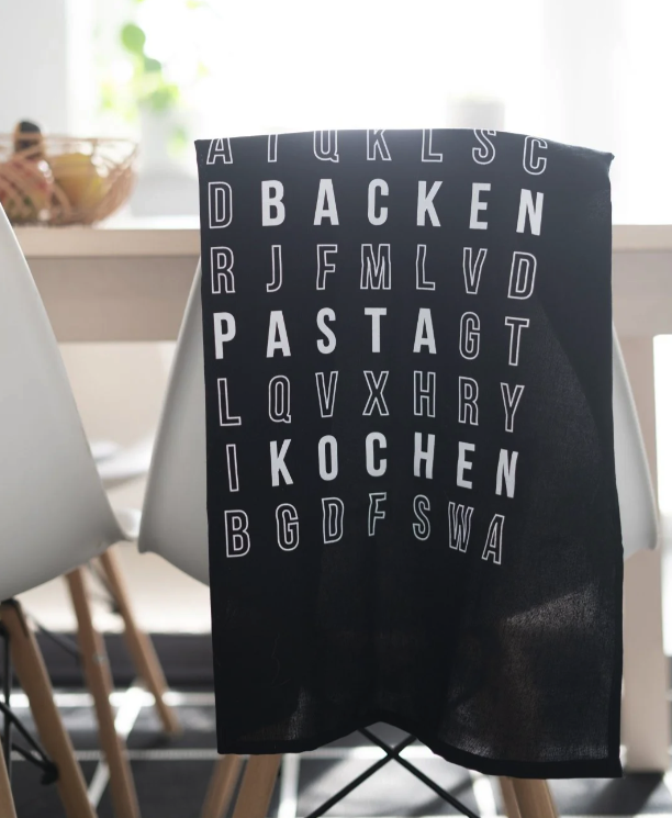 Geschirrtuch *Buchstabensalat* - 1