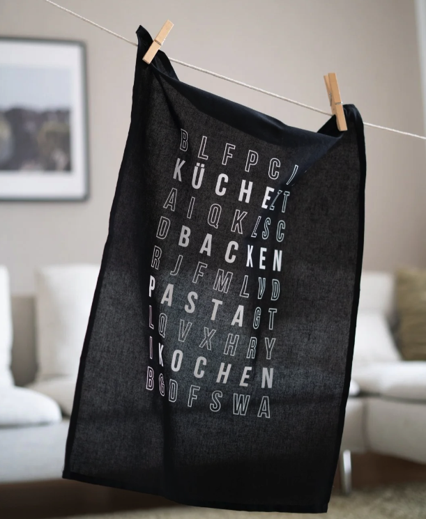 Geschirrtuch *Buchstabensalat*