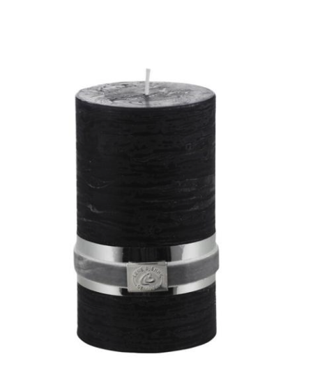Kerze *rustic* 12,5 cm schwarz