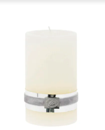 Kerze *rustic* 12,5 cm off white