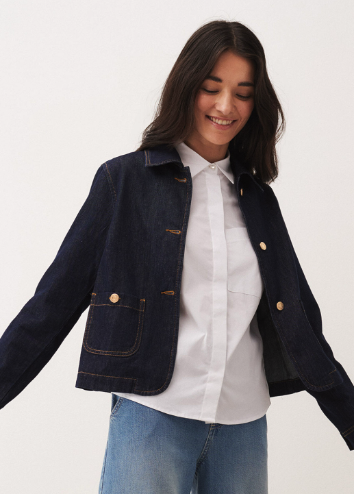 Leichte Jeansjacke *dark blue denim*