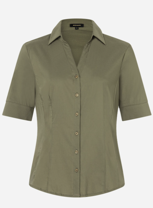 Baumwoll/Stretchbluse *olive* - 1