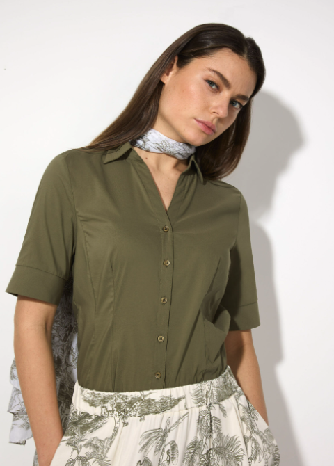 Baumwoll/Stretchbluse *olive*