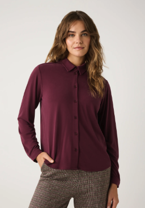 Jersey-Bluse *ruby orchid*