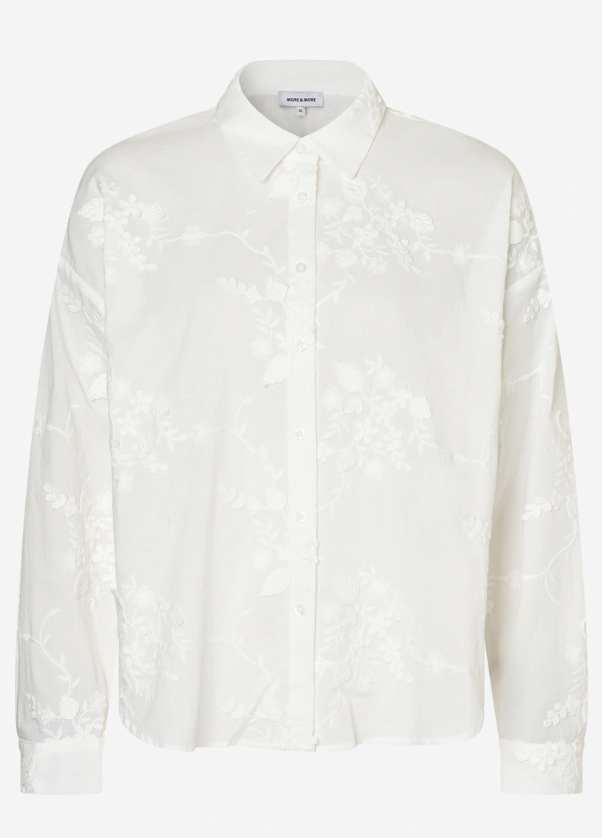 Bluse mit 3D-Blüten *off white* - 2