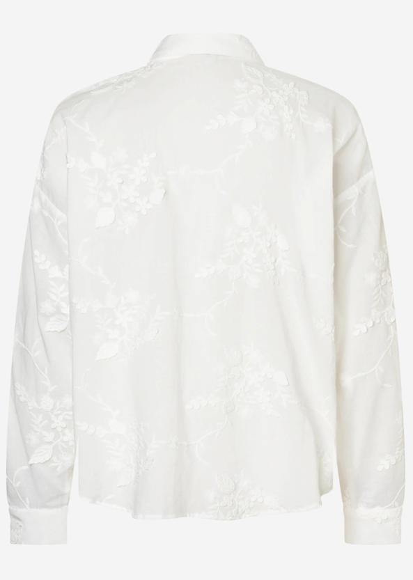 Bluse mit 3D-Blüten *off white* - 3