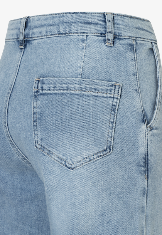 Jeans mit Stickerei im Saum light blue - 3