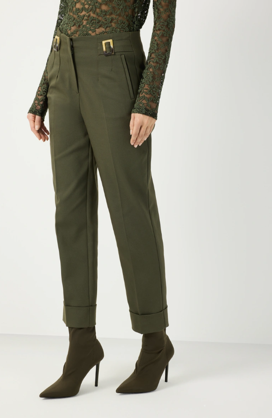 schmale Hose *forest green*