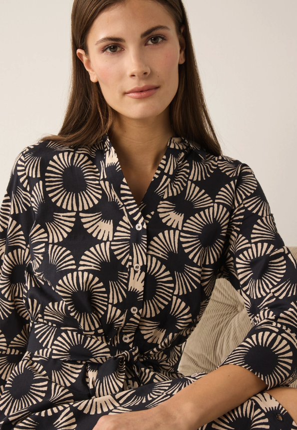 Hemdblusenkleid mit Print - 2