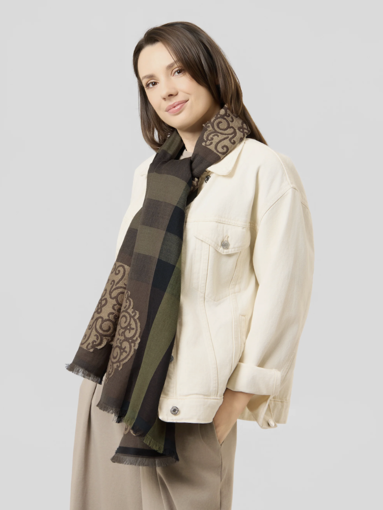 Jaquard Scarf Polyester Cotton Mix - 3