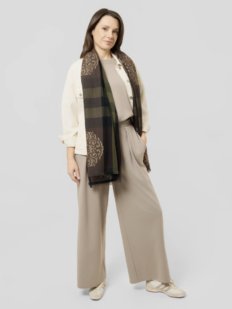 Jaquard Scarf Polyester Cotton Mix - 0