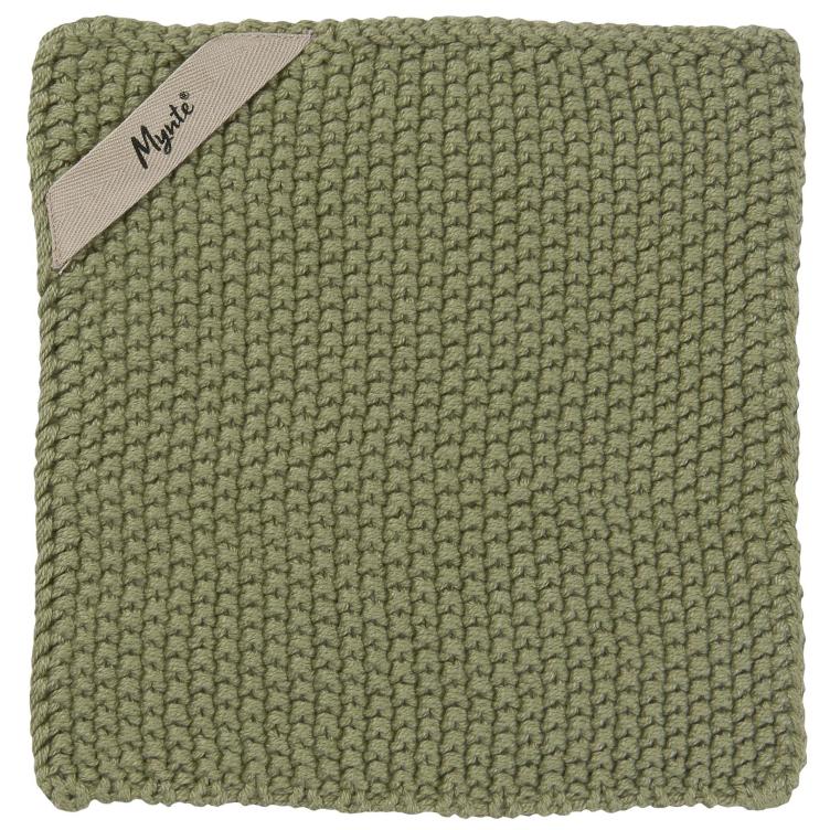 Topflappen gestrickt *olive*