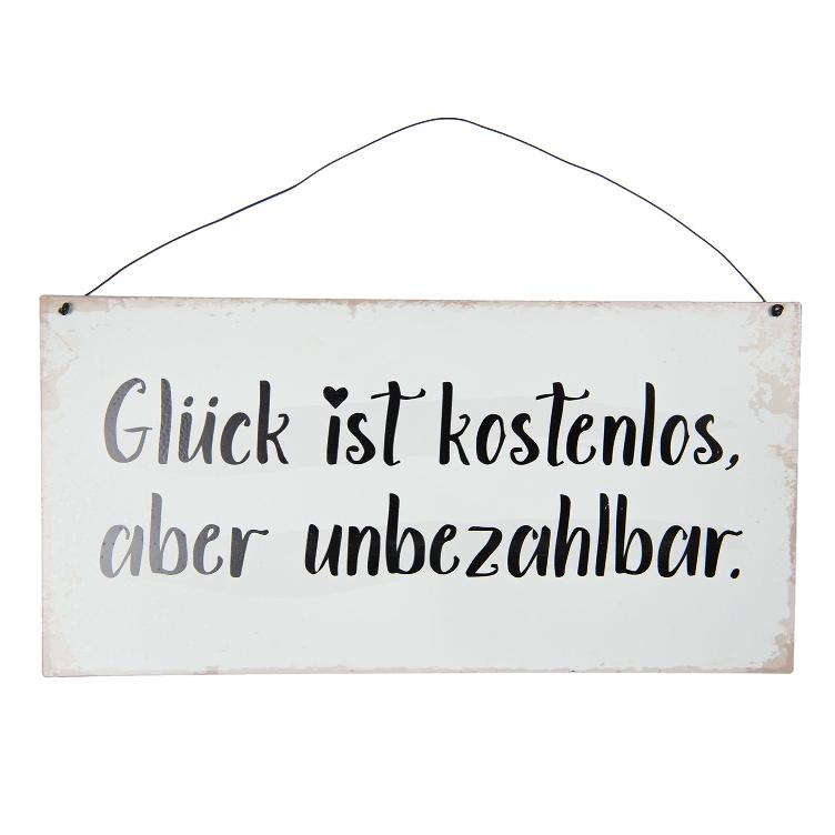 Textschild *Glück*