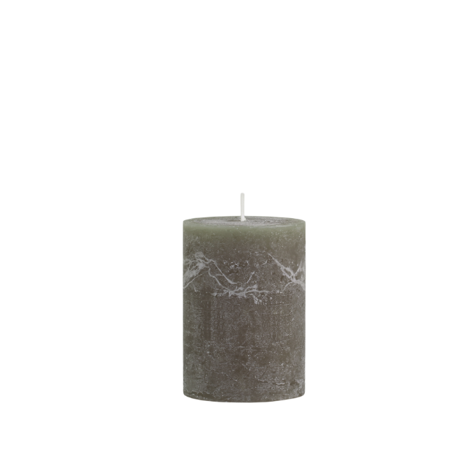 Kerze rustikal *olive* 10 cm - 0