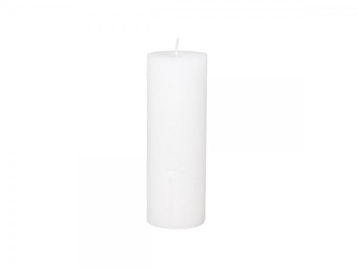 Kerze rustikal *weiss* H 20 cm / D 10 cm - 0