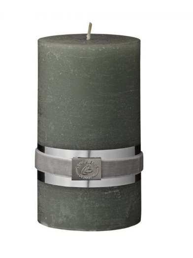 Kerze *rustic* 12,5 cm grün