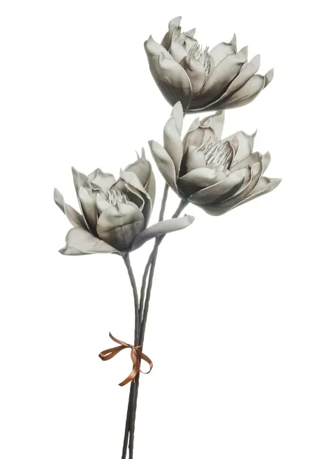 Deko-Blume *Happia* grau