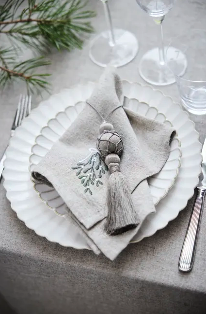 Stoff-Servietten *Missine* leinen - 1