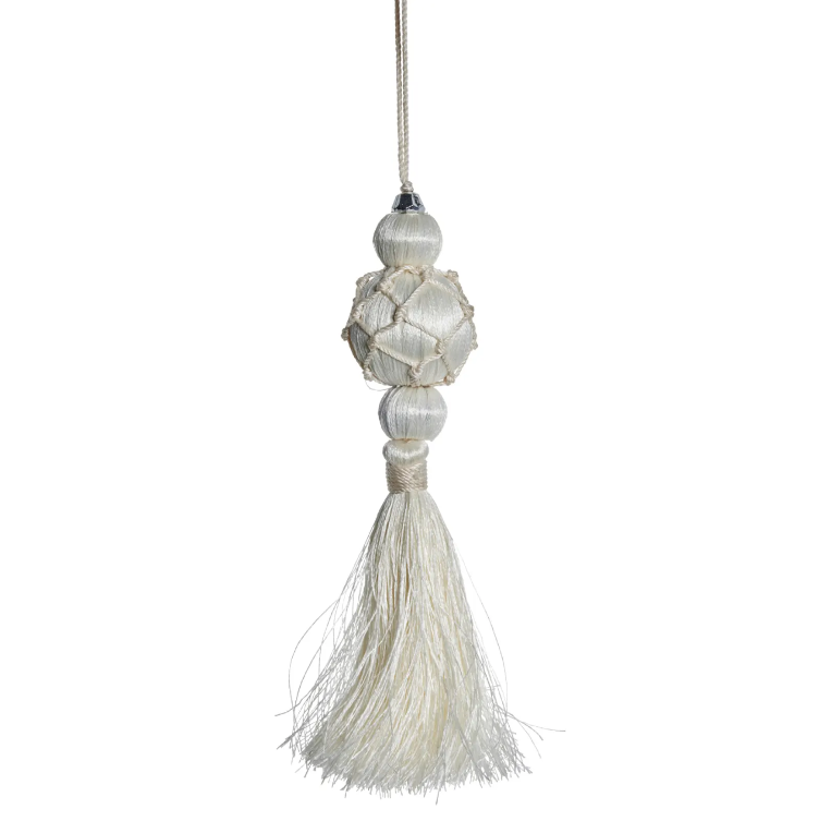 Quasten-Ornament *Astrid* off white