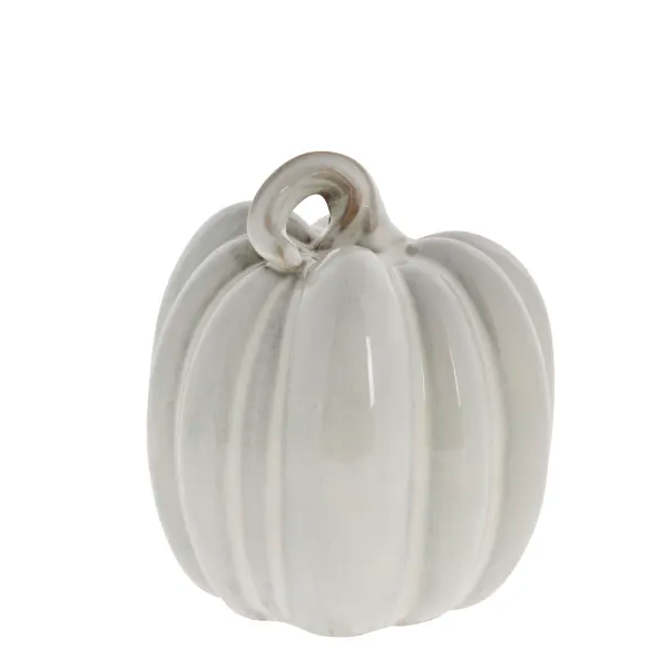 Dekoration Kürbis *Hallia* 17cm off white