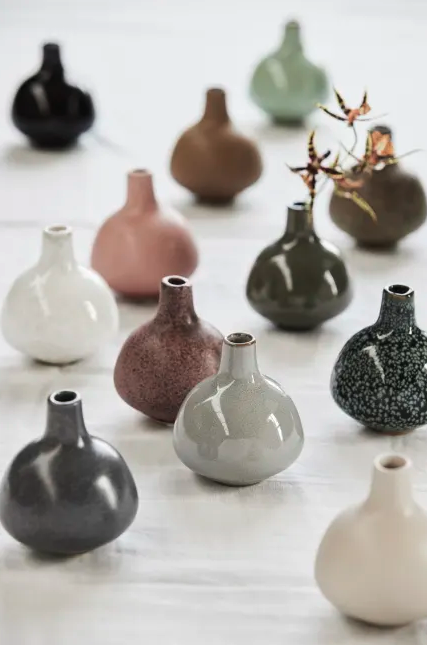 Mini-Vase *Helene* grau H9cm - 0