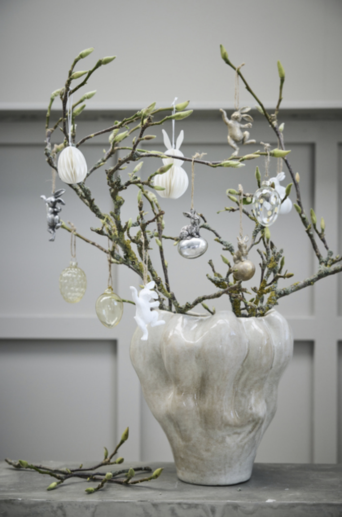 Papier-Anhänger Papilla *Osterei* weiss - 0