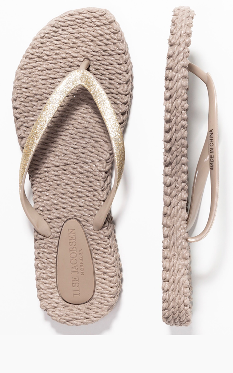 Flip Flop with Glitter *Platin*