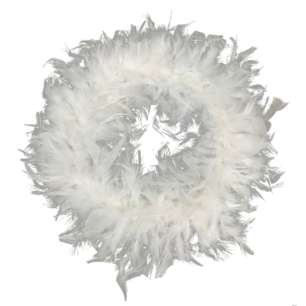 Federkranz *weiss* 35 cm