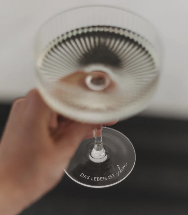 Champagnerglas *Das Leben ist schön* - 4