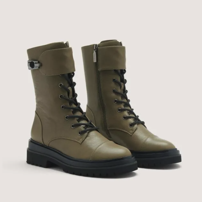 Coccinelle Vintage-Leder-Boots *laurel green*