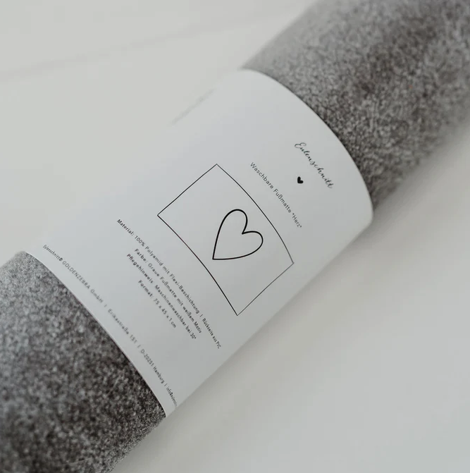 Fussmatte *Herz* weiss - 0