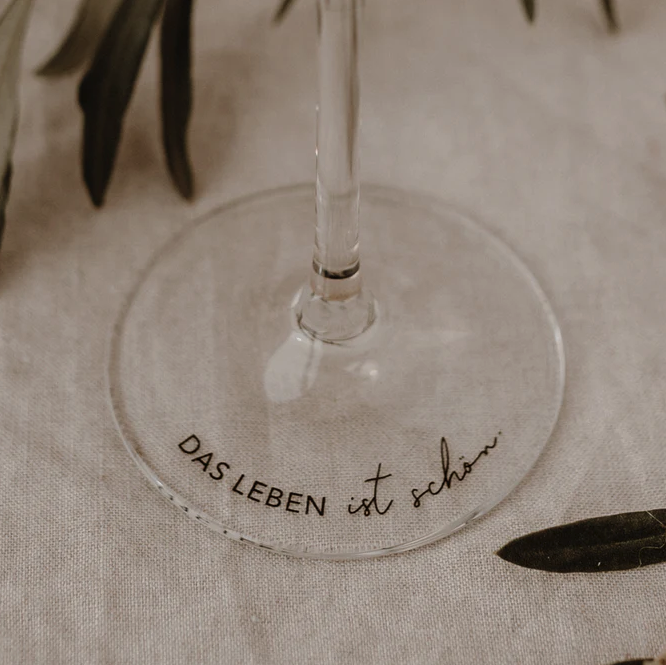 Weinglas *Das Leben ist schön* 490 ml - 1